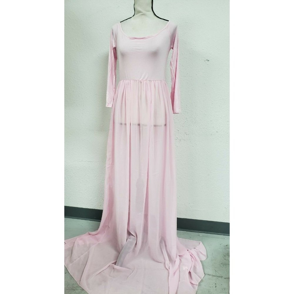 ZIUMUDY Maternity Maxi Photography Dress